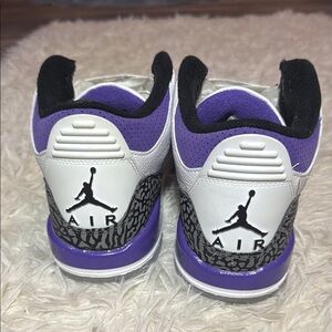 Jordan Purple and White Sneakers